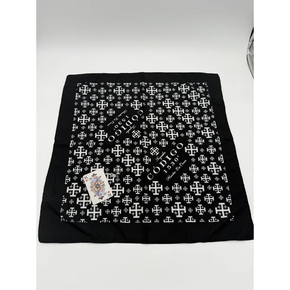 Codigo 1530 Tequila Bandana Black White Cross Logo George Strait Card & Pin Set